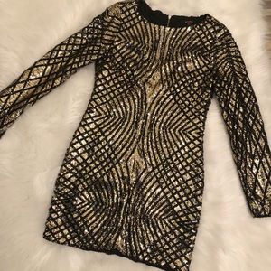 Sequin Black and gold Dress